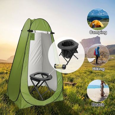 אוהל + אסלה ניידת לשטח